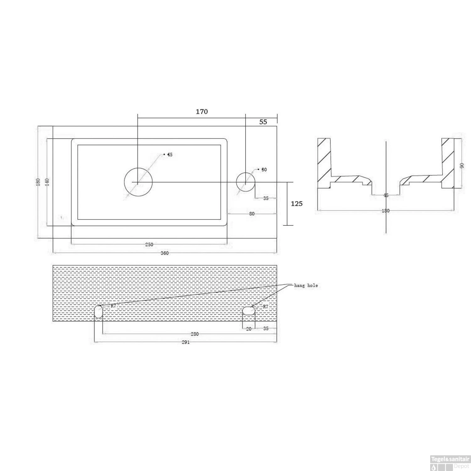 Fonteinset Best Design Mini Block One Pack Links 36x18cm 6 Fonteinset Best Design Mini Block One Pack Links 36x18cm - Afbeelding 4