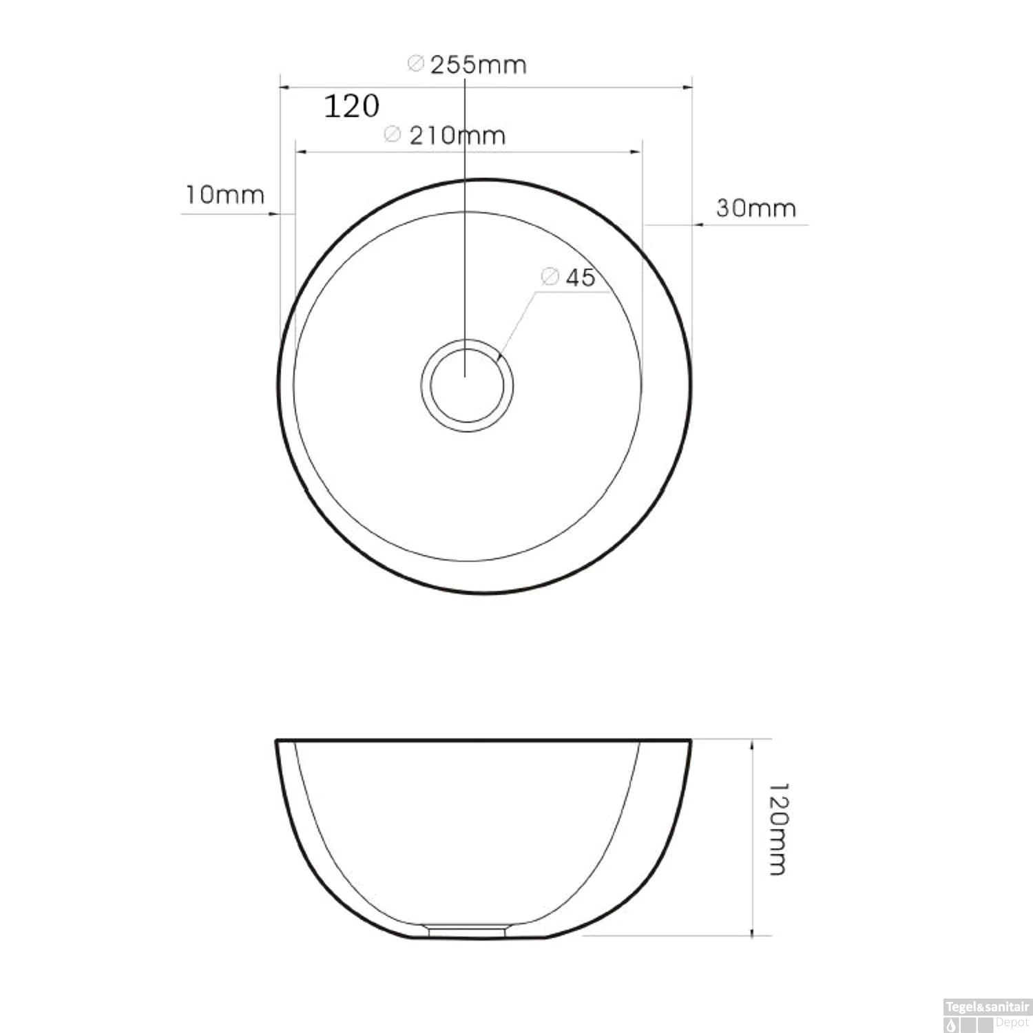Fontein Best Design Round Ø25 Cm Opbouw Keramiek Glans-Wit 4 Fontein Best Design Round Ø25 Cm Opbouw Keramiek Glans-Wit - Afbeelding 2