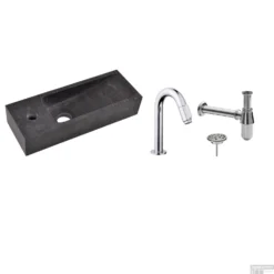 FonteinPack Small Natuursteen Links 38x14x8 Cm Chroom (Keuze Uit 20 Kranen) 11 FonteinPack Small Natuursteen Links 38x14x8 Cm Chroom (Keuze Uit 20 Kranen) -Goedkope Stijl Baden Winkel 39.3507 chroom shop