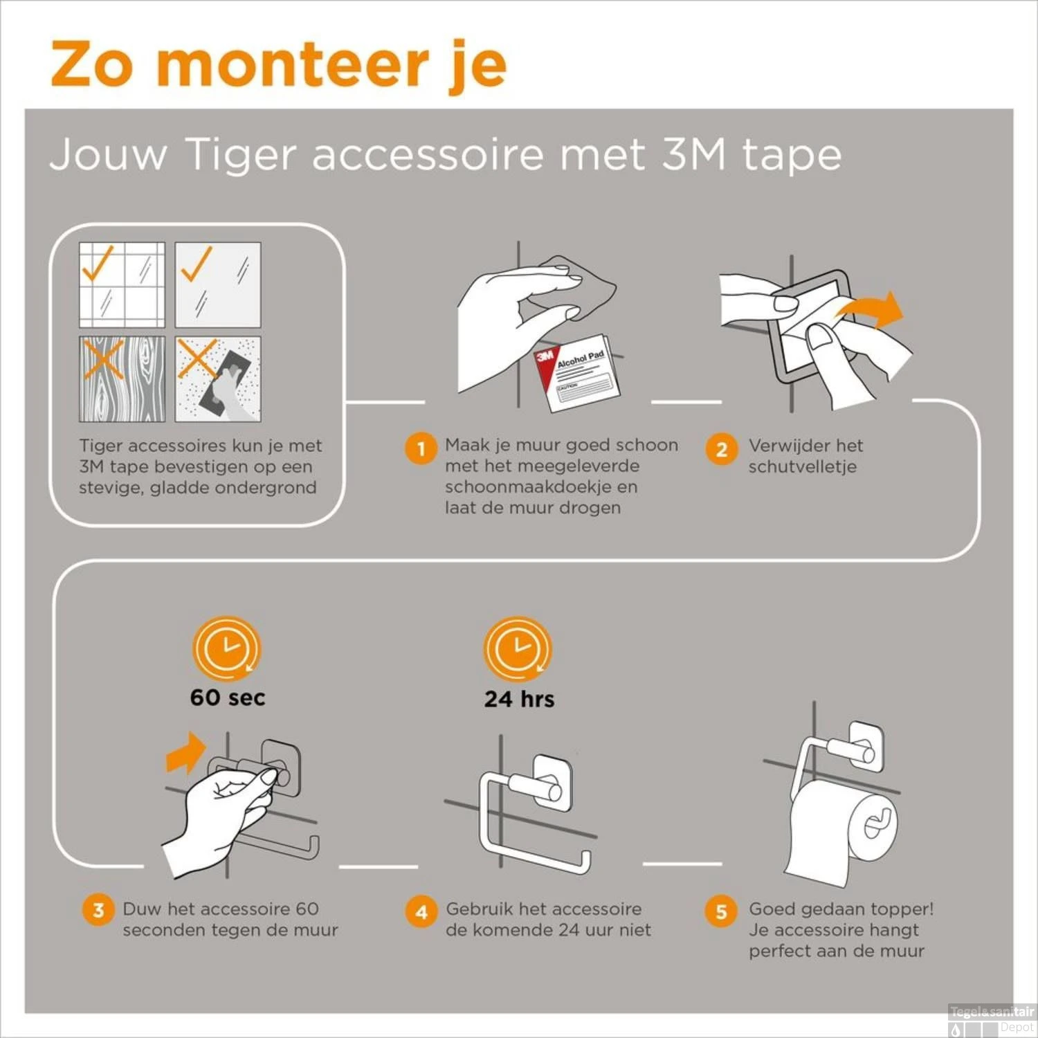 Reserverolhouder Tiger Colar Gepolijst RVS 8 Reserverolhouder Tiger Colar Gepolijst RVS - Afbeelding 6