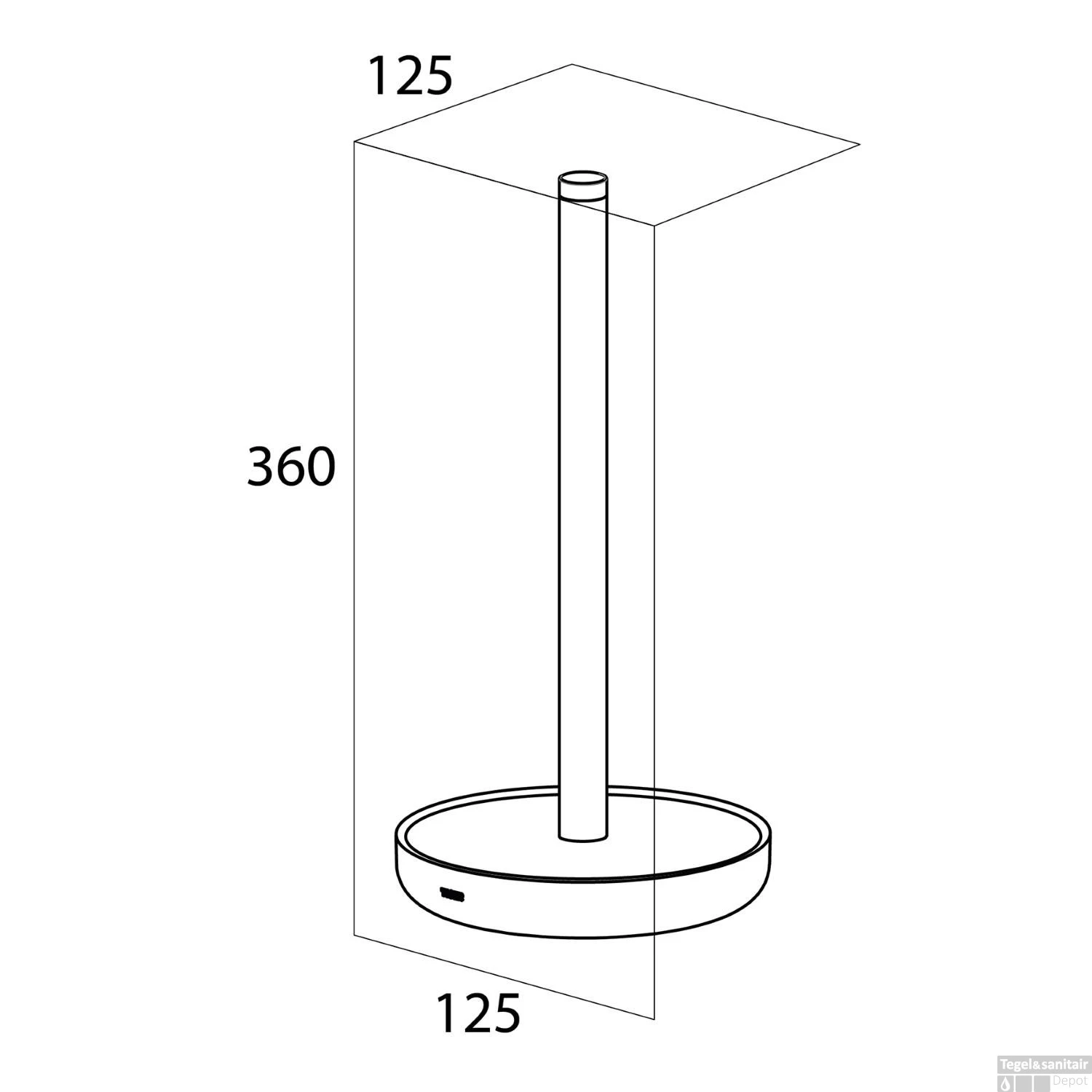 Vrijstaande Reserverolhouder Tiger Urban Mat Wit 8 Vrijstaande Reserverolhouder Tiger Urban Mat Wit - Afbeelding 6