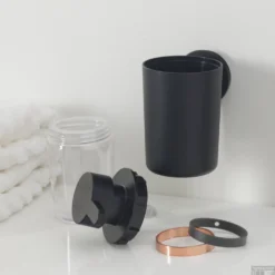 Zeepdispencer Wand Tiger Urban Mat Zwart -Goedkope Stijl Baden Winkel 4008911316018 zeepdispencer wand tiger urban mat zwart 3