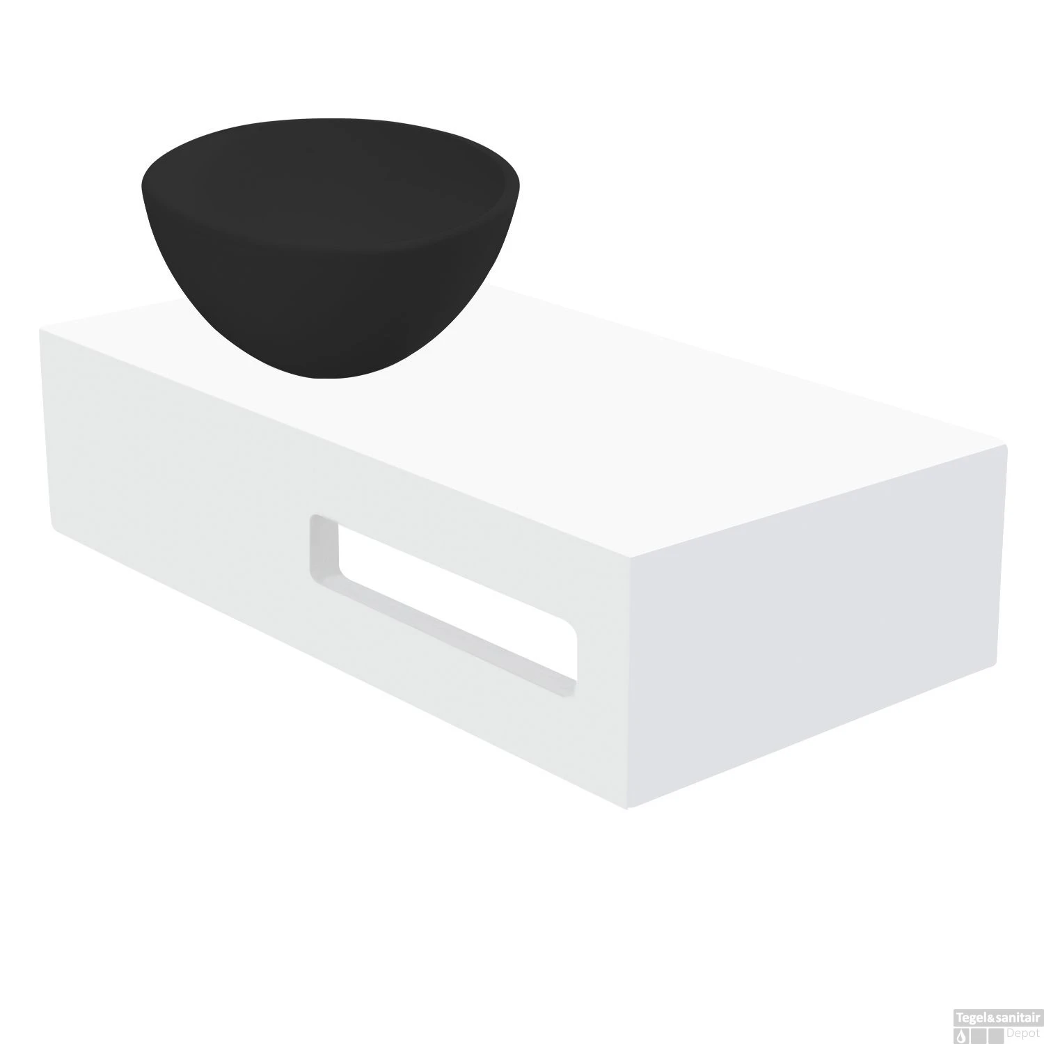 Fontein Planchet Best Design Malo Solid Surface 40x21x10 Cm Glans Wit - Afbeelding 2