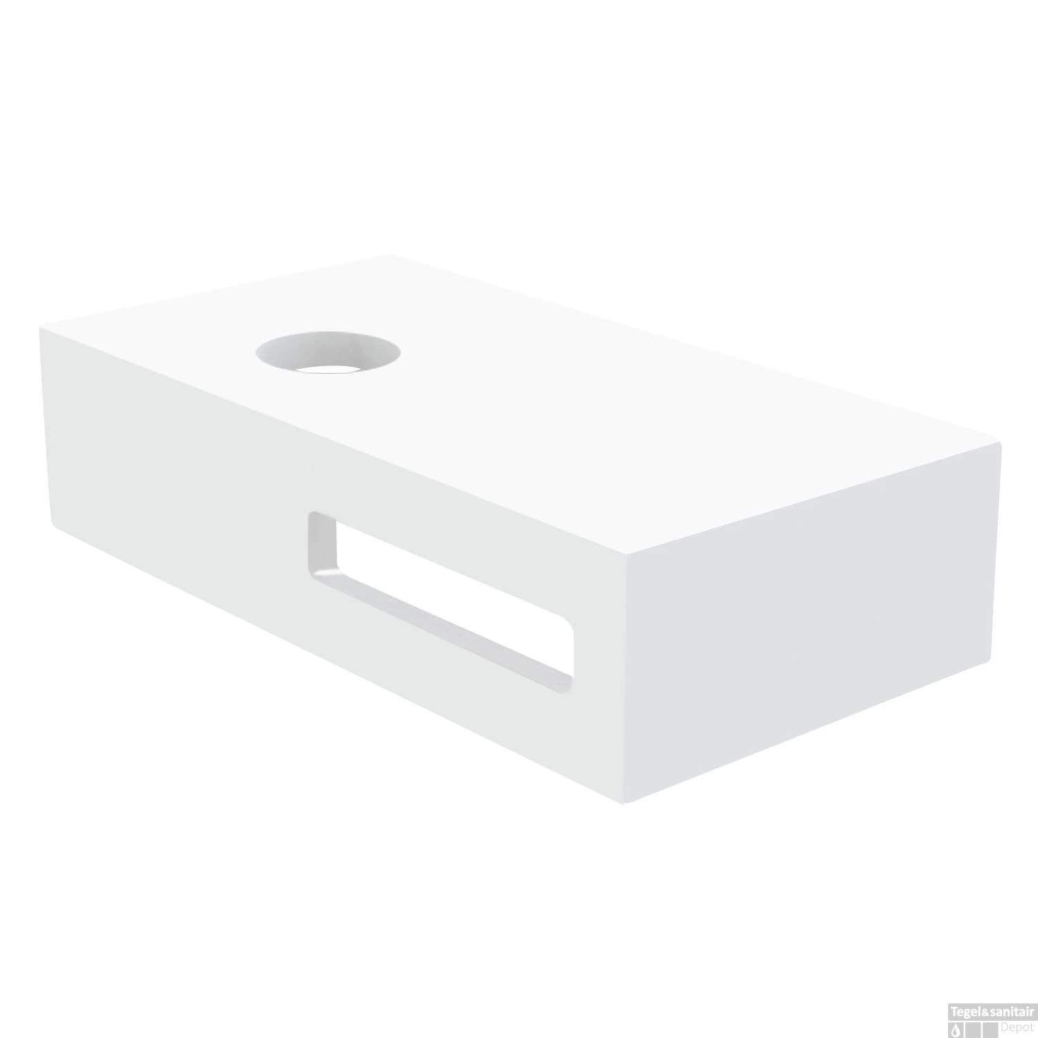 Fontein Planchet Best Design Malo Solid Surface 40x21x10 Cm Glans Wit