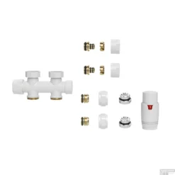 Set Thermostatisch Onderblok Boss & Wessing Zuko Recht Glans Wit -Goedkope Stijl Baden Winkel 43.3576 sfeer 1
