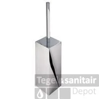 Geesa Modern Art Closetborstelhouder Met Zwarte Borstel Chroom