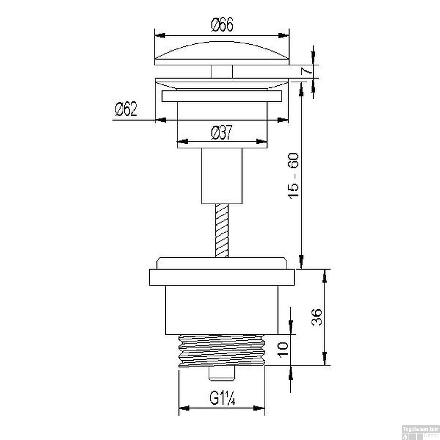 Waste Brauer Gunmetal Edition Always Open Geborsteld Gunmetal - Afbeelding 2