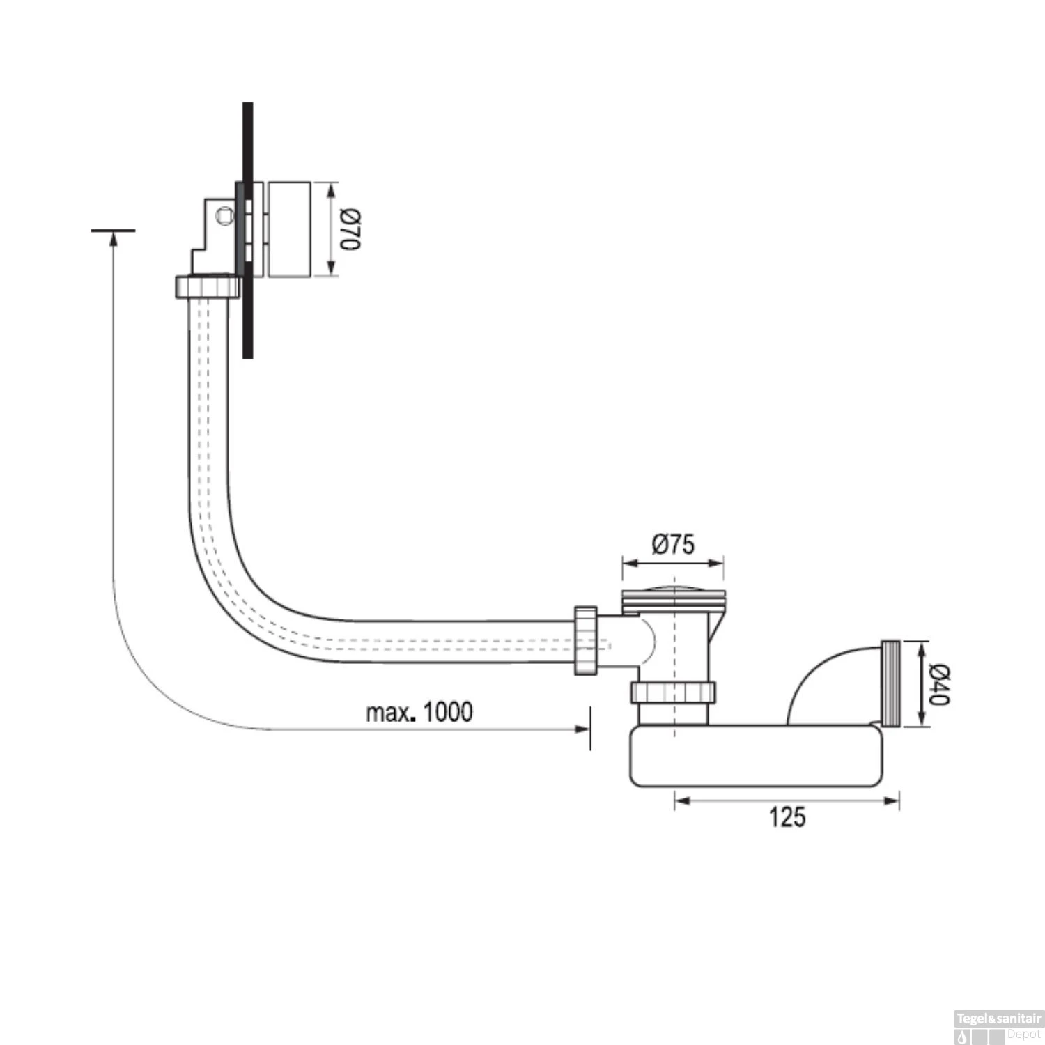 Badafvoer Met Overloop Badvulcombinatie Brauer Black Edition Mat Zwart 4 Badafvoer Met Overloop Badvulcombinatie Brauer Black Edition Mat Zwart - Afbeelding 2