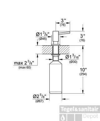 Grohe Cosmopolitan Zeepdispenser 400 Ml. Chroom 4 Grohe Cosmopolitan Zeepdispenser 400 Ml. Chroom - Afbeelding 2