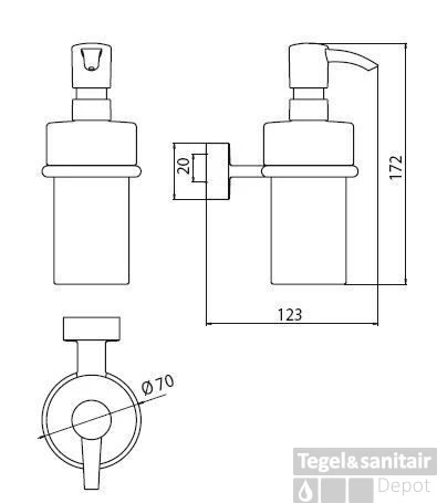 Emco Rondo 2 Zeepdispenser Chroom 4 Emco Rondo 2 Zeepdispenser Chroom - Afbeelding 2