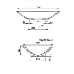 B&w-luxury Daring Opzetwastafel Rechthoekig 63x46cm. Zonder Kraangat Wit -Goedkope Stijl Baden Winkel 59381