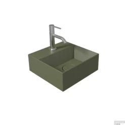 Salenzi Fonteinset Spy 30x30 Cm Mat Legergroen (Keuze Uit 8 Kranen In 4 Kleuren) -Goedkope Stijl Baden Winkel 5aa2mag0