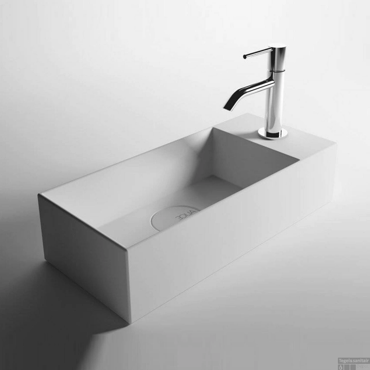 Fontein Salenzi Spy 45x20 Cm Mat Wit (inclusief Bijpassende Waste) 4 Fontein Salenzi Spy 45x20 Cm Mat Wit (inclusief Bijpassende Waste) - Afbeelding 2