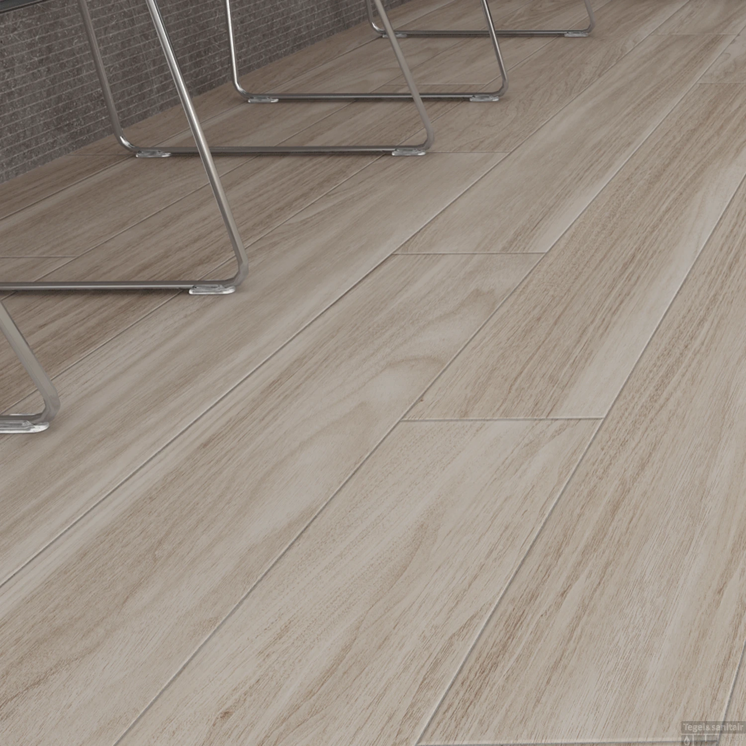 Vloertegel Azulejo Bologna Almond 9.9x49.2 Cm (doosinhoud 0.73m2 ) 4 Vloertegel Azulejo Bologna Almond 9.9x49.2 Cm (doosinhoud 0.73m2 ) - Afbeelding 2