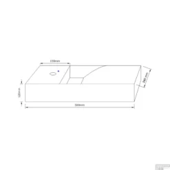 Fontein Salenzi Arro 50x26 Cm Mat Zwart Rechts -Goedkope Stijl Baden Winkel 5ar22 tech 3