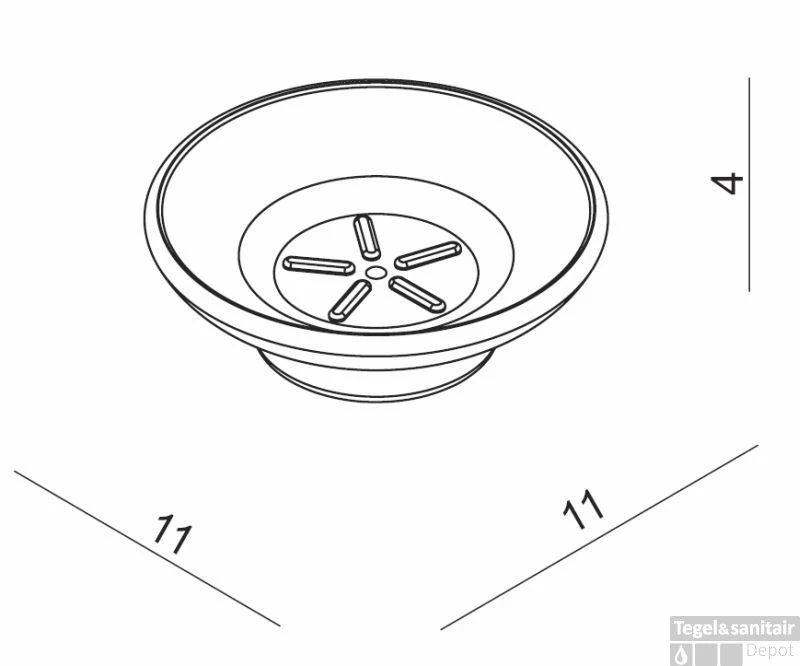 B&w-luxury Nice Inzet Voor Zeephouder Glas 4 B&w-luxury Nice Inzet Voor Zeephouder Glas - Afbeelding 2