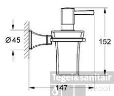 Grohe Grandera Zeepdispenser Wand Chroom 4 Grohe Grandera Zeepdispenser Wand Chroom - Afbeelding 2