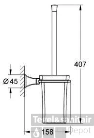 Grohe Grandera Closetborstelhouder Chroom-goud 4 Grohe Grandera Closetborstelhouder Chroom-goud - Afbeelding 2