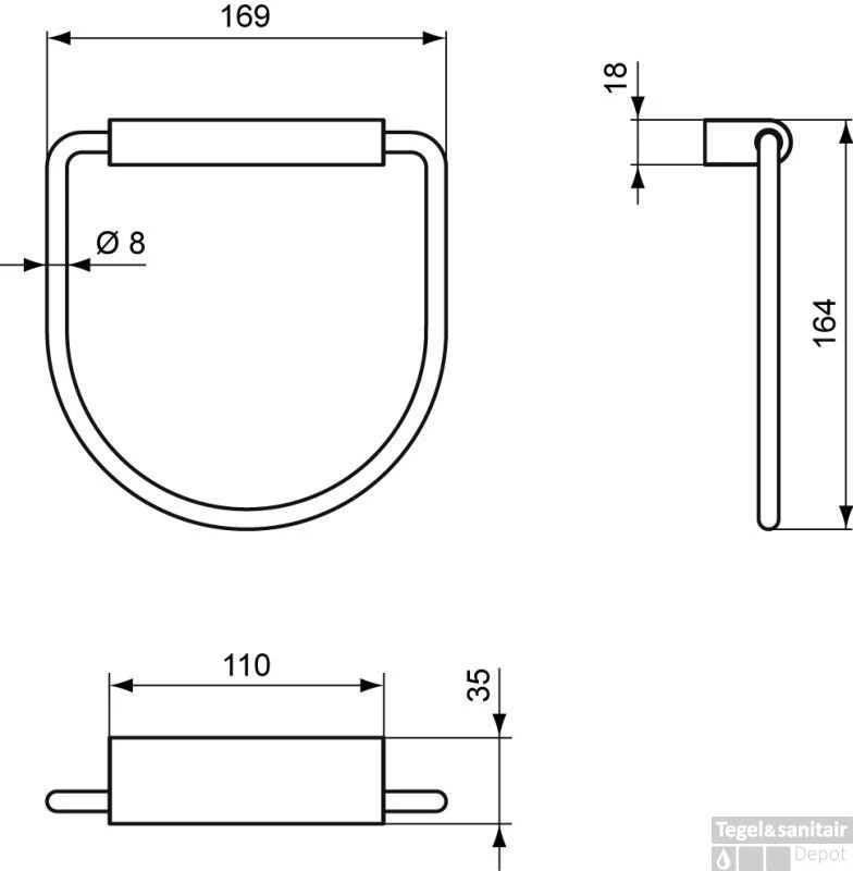 Ideal Standard Connect Handdoekring Rond 16.9 Cm. Chroom 4 Ideal Standard Connect Handdoekring Rond 16.9 Cm. Chroom - Afbeelding 2