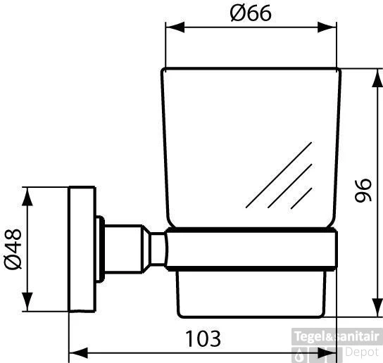 Ideal Standard Iom Glashouder Met Glas Chroom-mat Glas 4 Ideal Standard Iom Glashouder Met Glas Chroom-mat Glas - Afbeelding 2