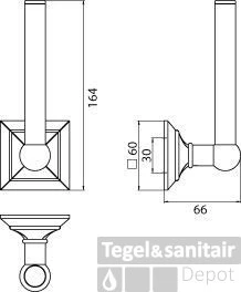 Emco Classic Reserverolhouder Met Afdekroset Vierkant Chroom 4 Emco Classic Reserverolhouder Met Afdekroset Vierkant Chroom - Afbeelding 2