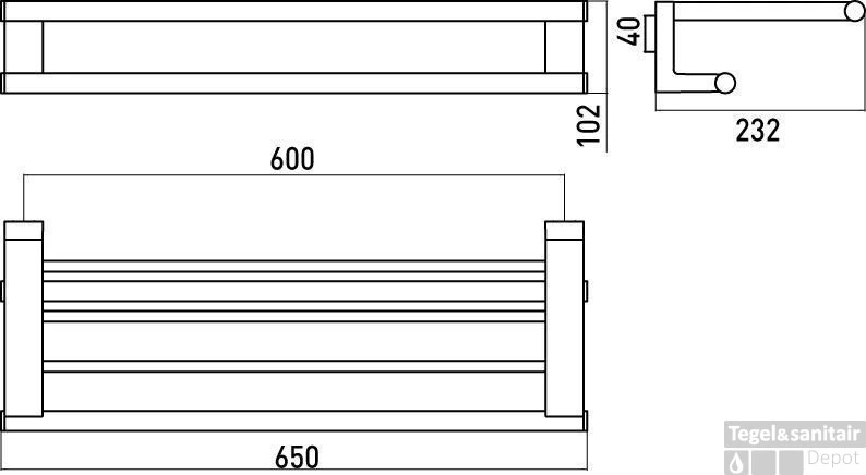 Emco System 2 Badhanddoekrek 60 Cm. Chroom 4 Emco System 2 Badhanddoekrek 60 Cm. Chroom - Afbeelding 2