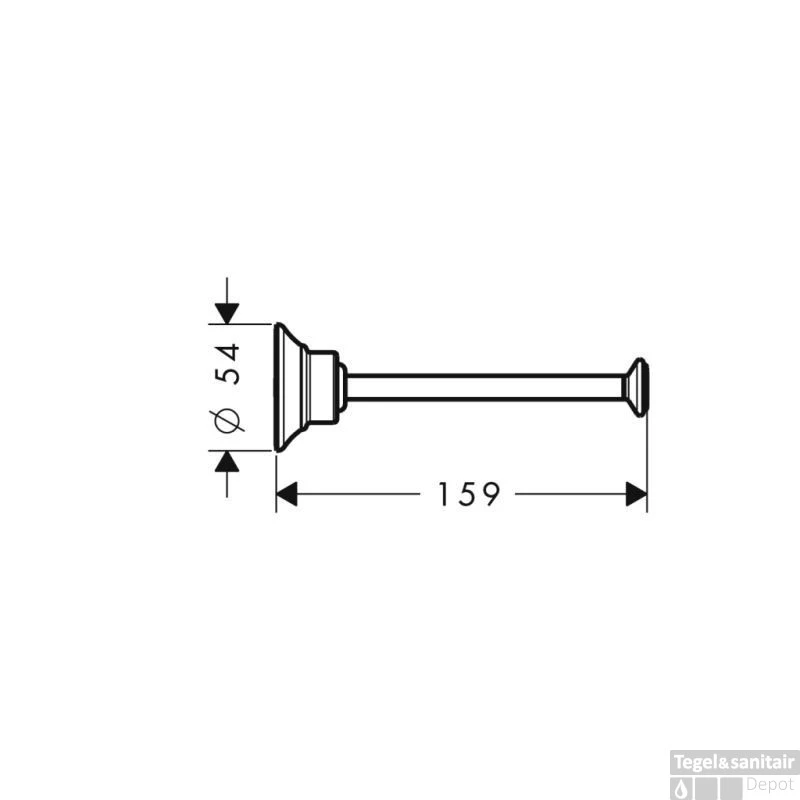 Axor Montreux Reserverolhouder Chroom 4 Axor Montreux Reserverolhouder Chroom - Afbeelding 2