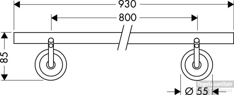 Axor Starck Handdoekrek 80 Cm. Chroom 4 Axor Starck Handdoekrek 80 Cm. Chroom - Afbeelding 2