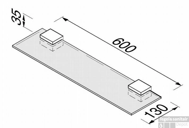 Geesa Nexx Glasplaat Voor Planchet 60 X 13 Cm. Voor 7545 4 Geesa Nexx Glasplaat Voor Planchet 60 X 13 Cm. Voor 7545 - Afbeelding 2