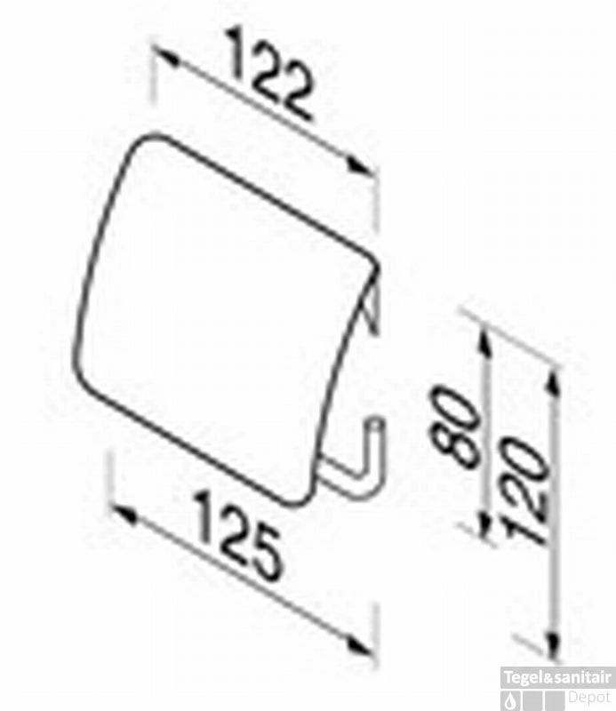 Closetrolhouder Met Klep Geesa Hotel RVS 4 Closetrolhouder Met Klep Geesa Hotel RVS - Afbeelding 2
