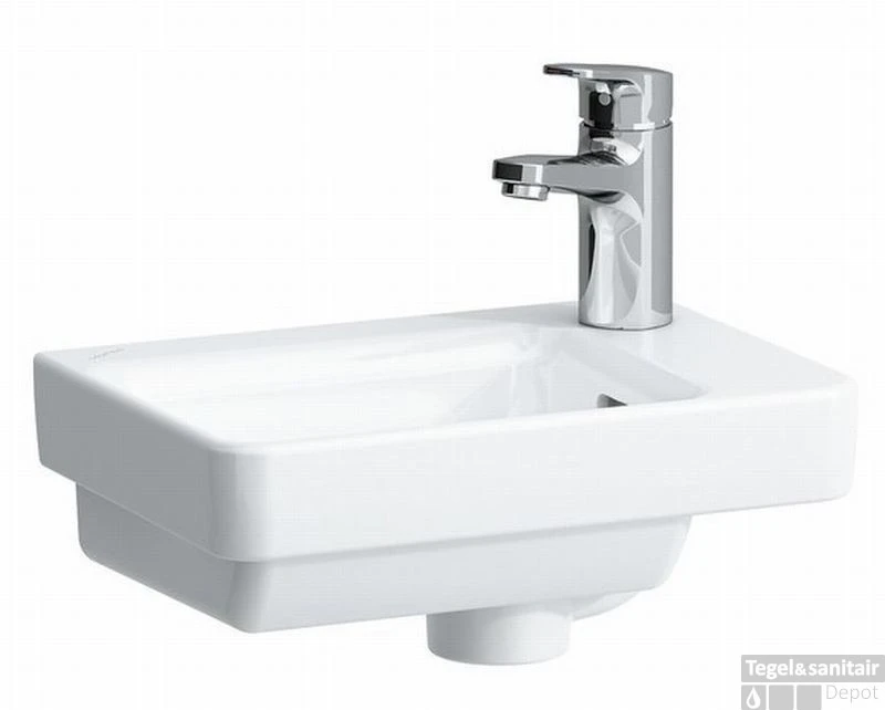 Laufen Pro S Fontein 36x25 Cm. 1x Kr.gat Rechts M/overloop Wit 3 Laufen Pro S Fontein 36x25 Cm. 1x Kr.gat Rechts M/overloop Wit