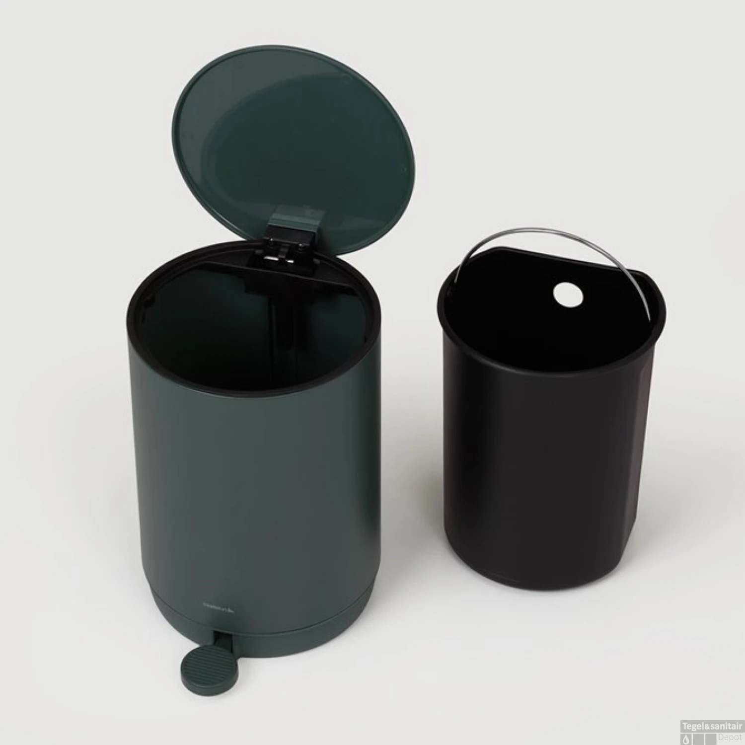 Pedaalemmer Vrijstaand Sealskin Mind 5 Liter Donkergroen 5 Pedaalemmer Vrijstaand Sealskin Mind 5 Liter Donkergroen - Afbeelding 3