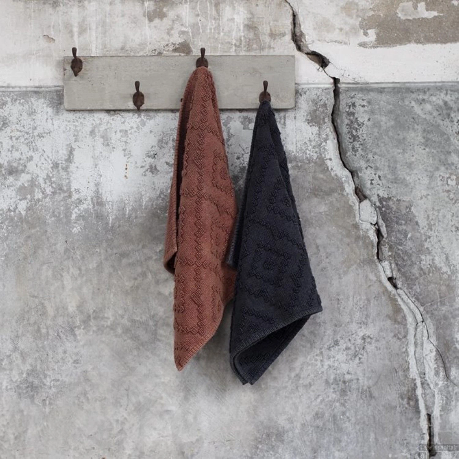 Badmat Sealskin Aztec 60x90 Cm Katoen Donkergrijs 7 Badmat Sealskin Aztec 60x90 Cm Katoen Donkergrijs - Afbeelding 5