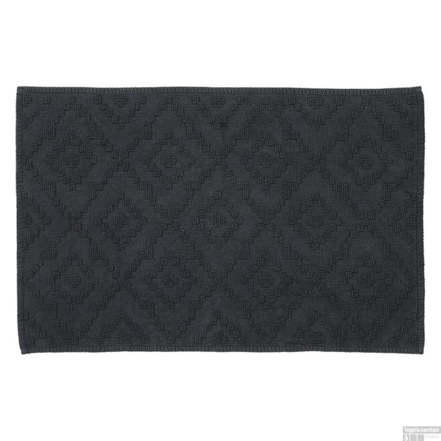 Badmat Sealskin Aztec 60x90 Cm Katoen Donkergrijs 4 Badmat Sealskin Aztec 60x90 Cm Katoen Donkergrijs - Afbeelding 2