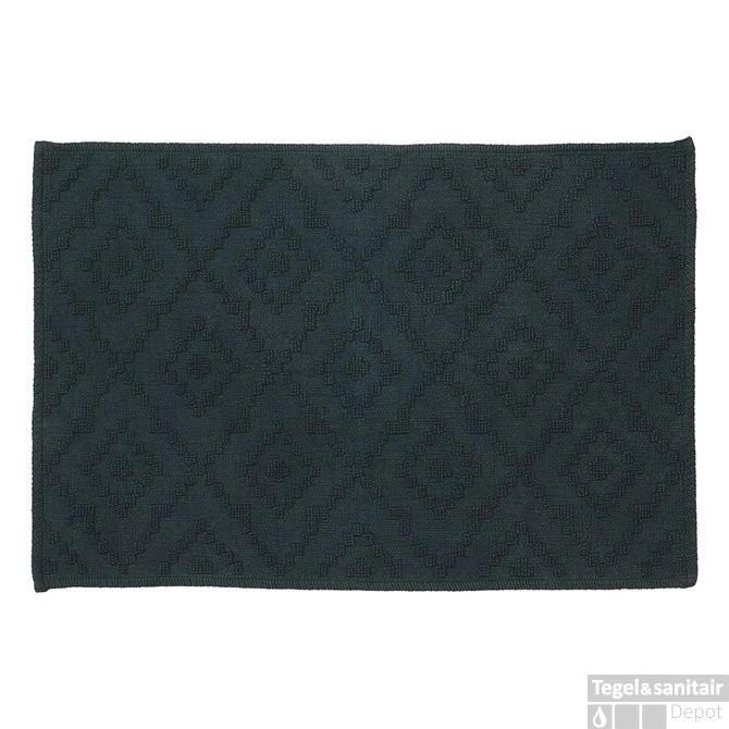 Badmat Sealskin Aztec 60x90 Cm Katoen Donkergroen 4 Badmat Sealskin Aztec 60x90 Cm Katoen Donkergroen - Afbeelding 2