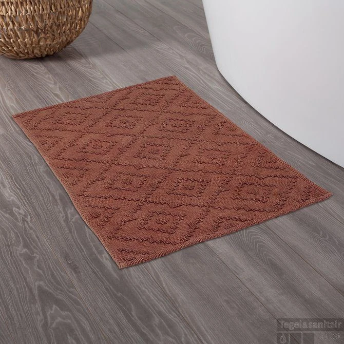 Badmat Sealskin Aztec 60x90 Cm Katoen Donkerroze 3 Badmat Sealskin Aztec 60x90 Cm Katoen Donkerroze