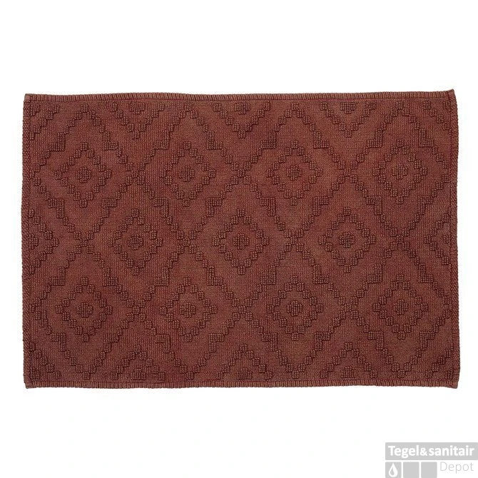 Badmat Sealskin Aztec 60x90 Cm Katoen Donkerroze 4 Badmat Sealskin Aztec 60x90 Cm Katoen Donkerroze - Afbeelding 2