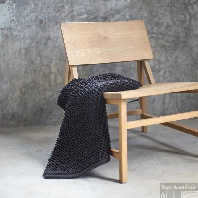 Badmat Sealskin Delhi 60x60 Cm Katoen Donkergrijs 5 Badmat Sealskin Delhi 60x60 Cm Katoen Donkergrijs - Afbeelding 3