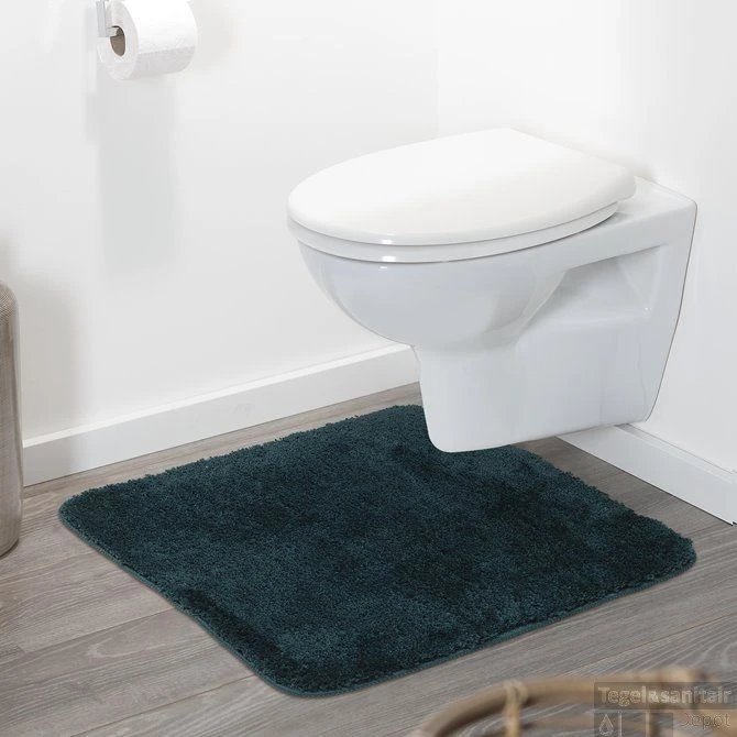 Badmat Sealskin Angora 60x60 Cm Polyester Donkergroen 3 Badmat Sealskin Angora 60x60 Cm Polyester Donkergroen