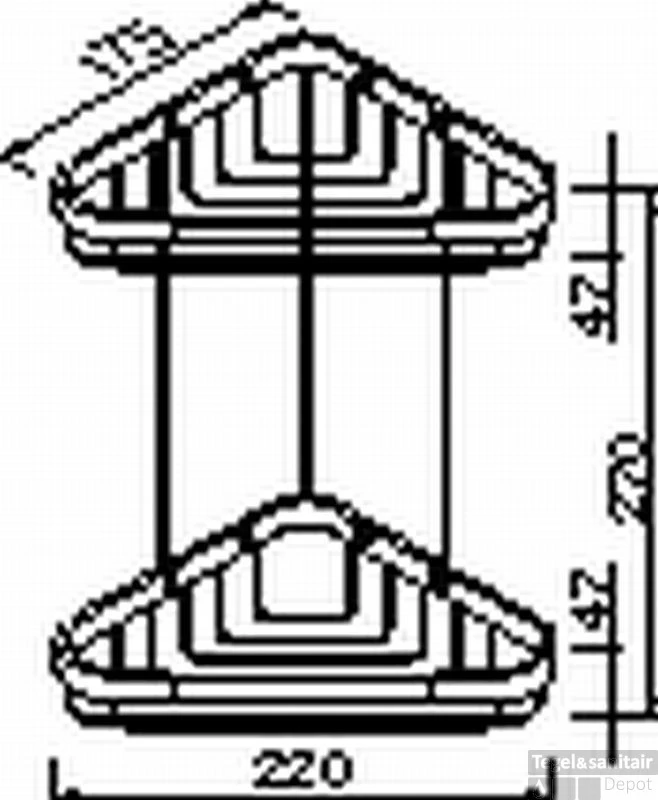 Geesa Basket Dubbele Hoekkorf Medium Chroom 4 Geesa Basket Dubbele Hoekkorf Medium Chroom - Afbeelding 2