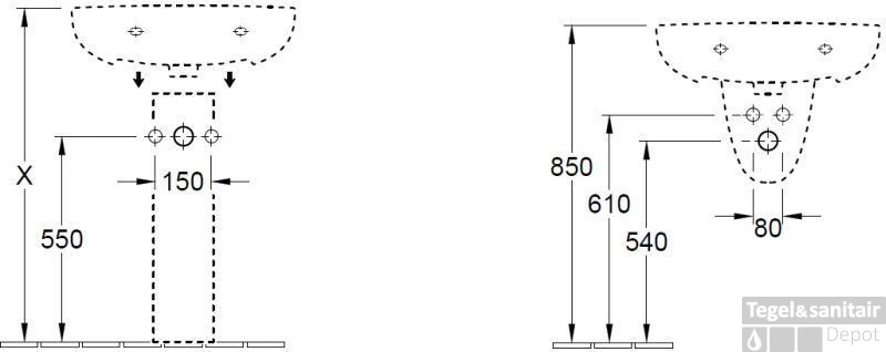 Gustavsberg Saval 2.0 Wastafel 60x45.5 Cm. Wit 5 Gustavsberg Saval 2.0 Wastafel 60x45.5 Cm. Wit - Afbeelding 3
