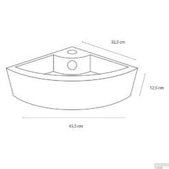 Hoekfontein Differnz Hera 12.5x32x32 Cm Keramiek Wit 6 Hoekfontein Differnz Hera 12.5x32x32 Cm Keramiek Wit -Goedkope Stijl Baden Winkel 8710735757231 08