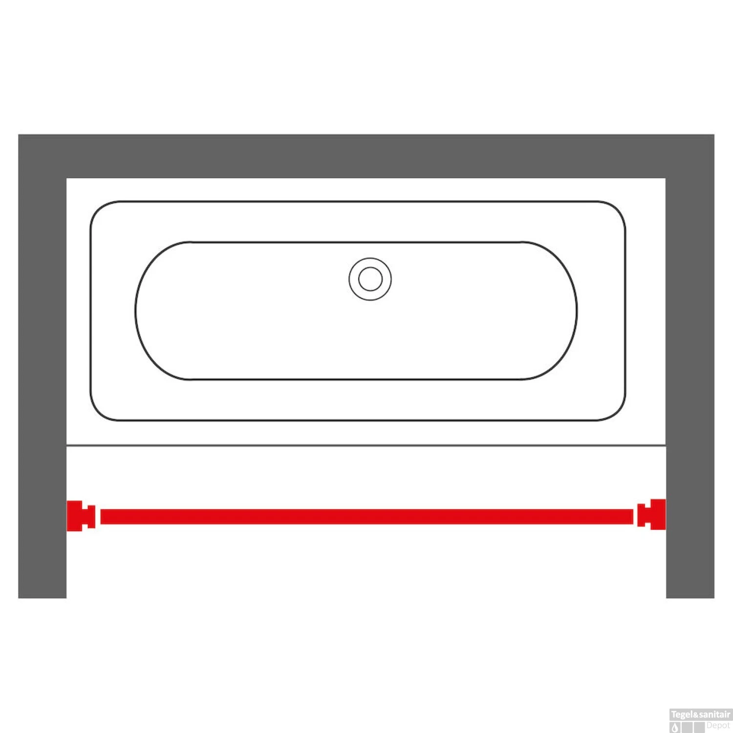 Sealskin Douchegordijnstang 155-255 Cm Mat Aluminium 5 Sealskin Douchegordijnstang 155-255 Cm Mat Aluminium - Afbeelding 3