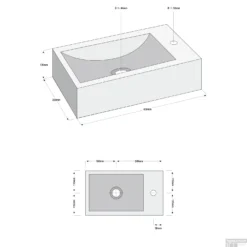 Fonteinset Boss & Wessing Werner Natuursteen Eénhendelkraan En Sifon 40x23x11 Cm Mat Zwart -Goedkope Stijl Baden Winkel 8711674900634 t