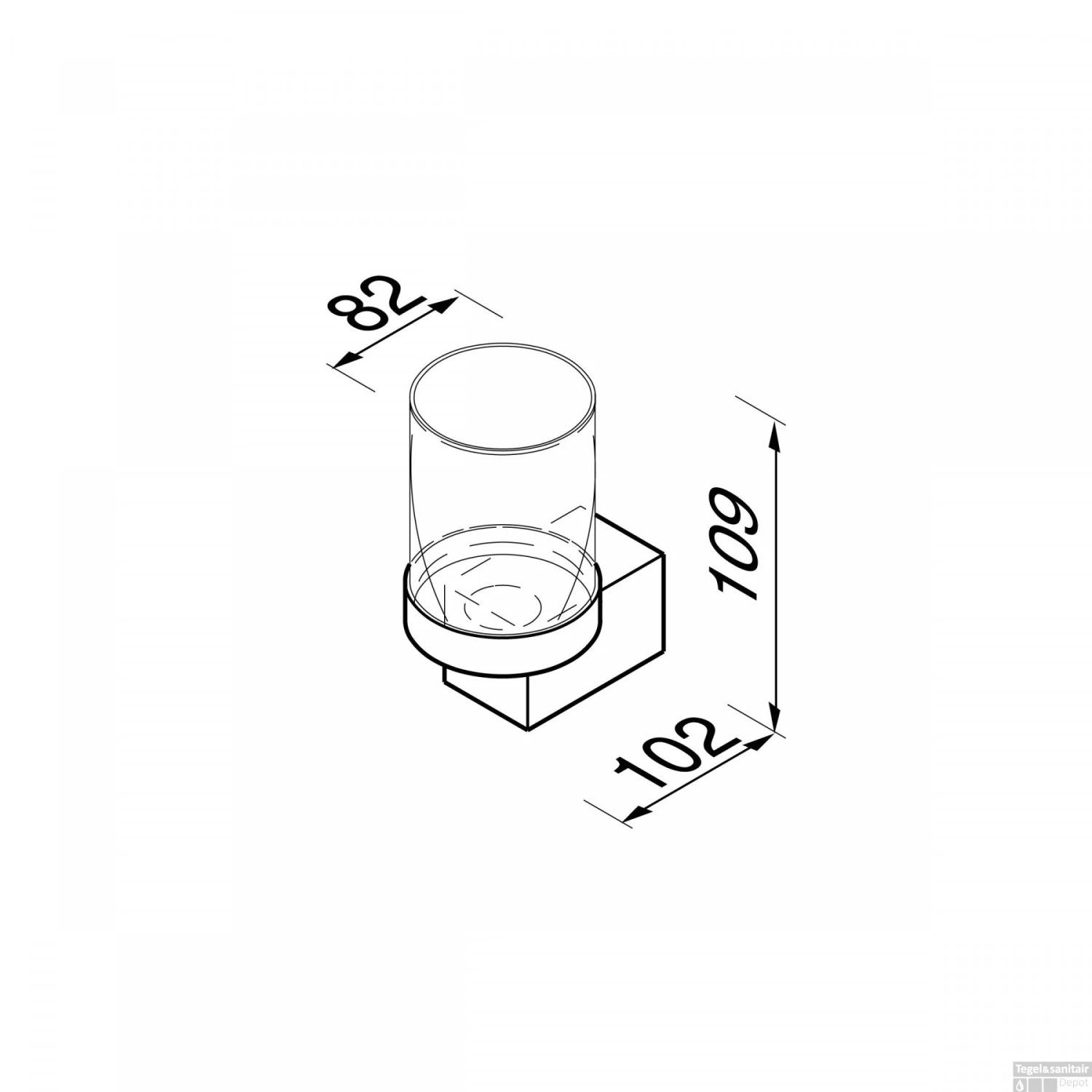 Geesa Nexx Glashouder Chroom 4 Geesa Nexx Glashouder Chroom - Afbeelding 2