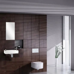 Fonteinset Differnz Sapon Rechts 44x18x9 Cm Geintegreerde Zeepdispenser Keramiek Wit (inclusief Verchroomde Kraan Sifon En Afvoer) -Goedkope Stijl Baden Winkel 8712793543153 06