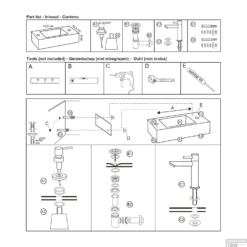 Fonteinset Differnz Sapon Rechts 44x18x9 Cm Geintegreerde Zeepdispenser Keramiek Wit (inclusief Verchroomde Kraan Sifon En Afvoer) -Goedkope Stijl Baden Winkel 8712793543153 09