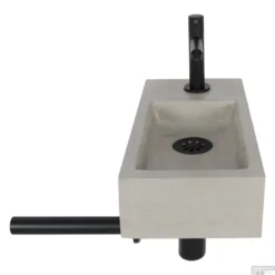 Fonteinset Differnz Jukon Rechts 38.5x18.5x9 Cm Beton Grijs (inclusief Mat Zwarte Kraan Sifon En Afvoer) -Goedkope Stijl Baden Winkel 8712793548226 17