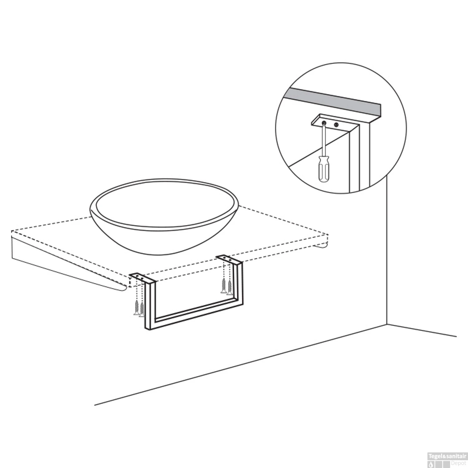 Handdoekhouder Differnz 50x14 Cm Mat Zwart 5 Handdoekhouder Differnz 50x14 Cm Mat Zwart - Afbeelding 3