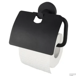 Toiletrolhouder Haceka Kosmos Met Klep Mat Zwart